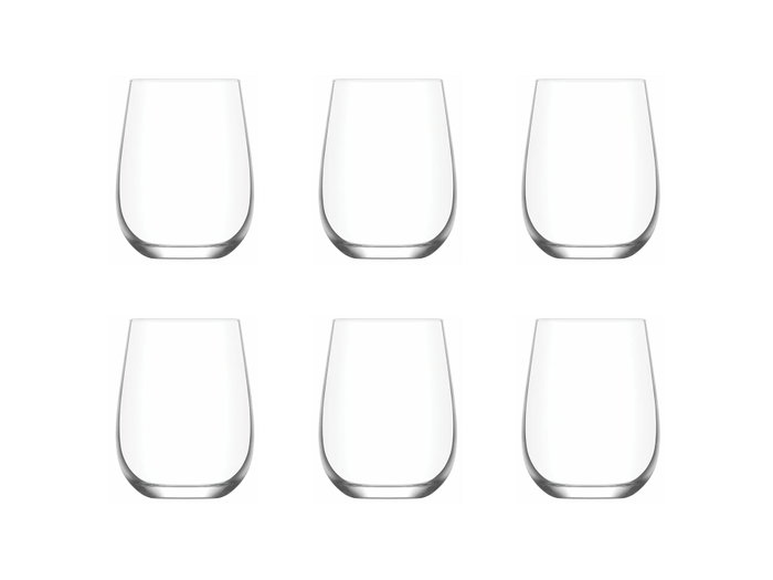 Hermia Juego de Vasos LV-GAI365F de 6 Piezas en Cristal Transparente